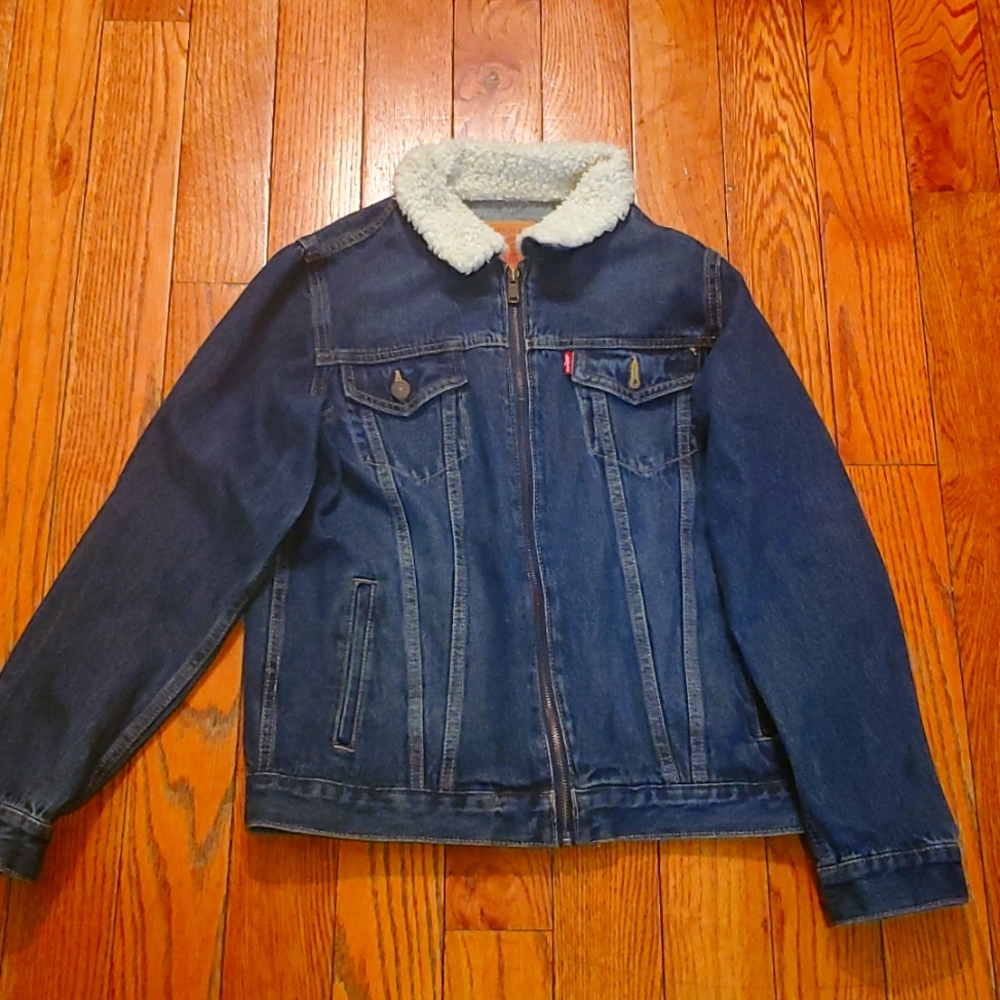 Levis Denim jacket.  Kids Size L.